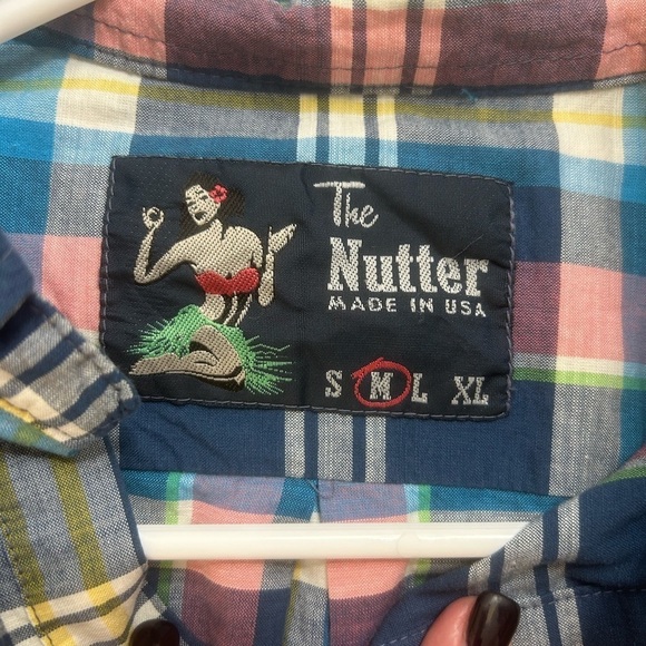 The Nutter x Chubbies Buttons Down Shirt Men's Made in USA Multicolor Plaid Sz M - Picture 7 of 9